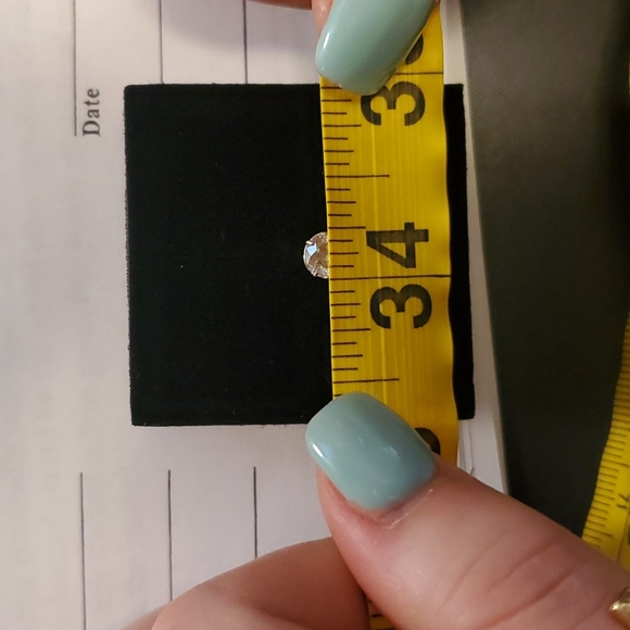 SOLD! Genuine Diamonds Earrings Set in 14kt WG - Picture 9 of 9